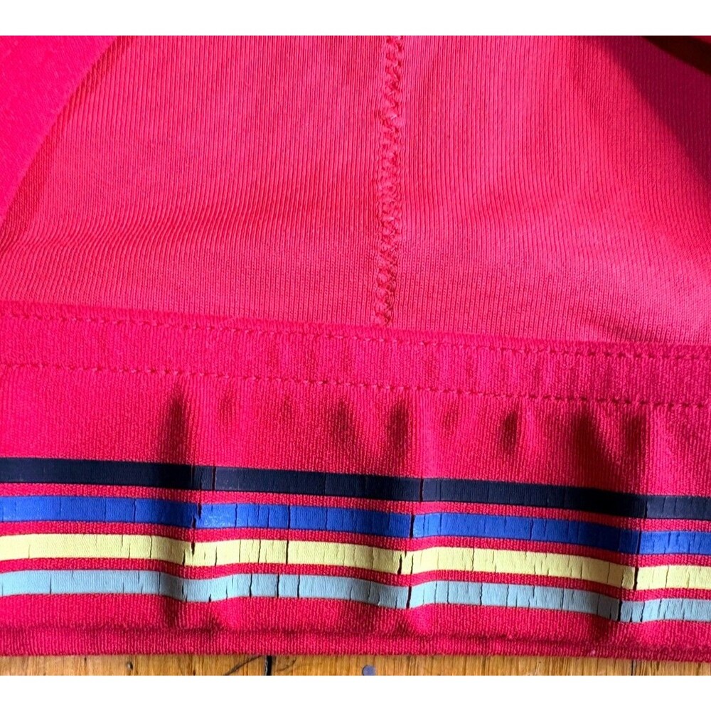 Peloton Sports Bra Medium Red Racerback Medium Support Gym Workout - Picture 6 of 9